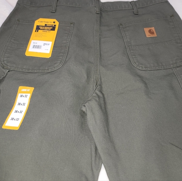 Carhartt Olive Green Chinos Classic Style - Picture 3 of 12